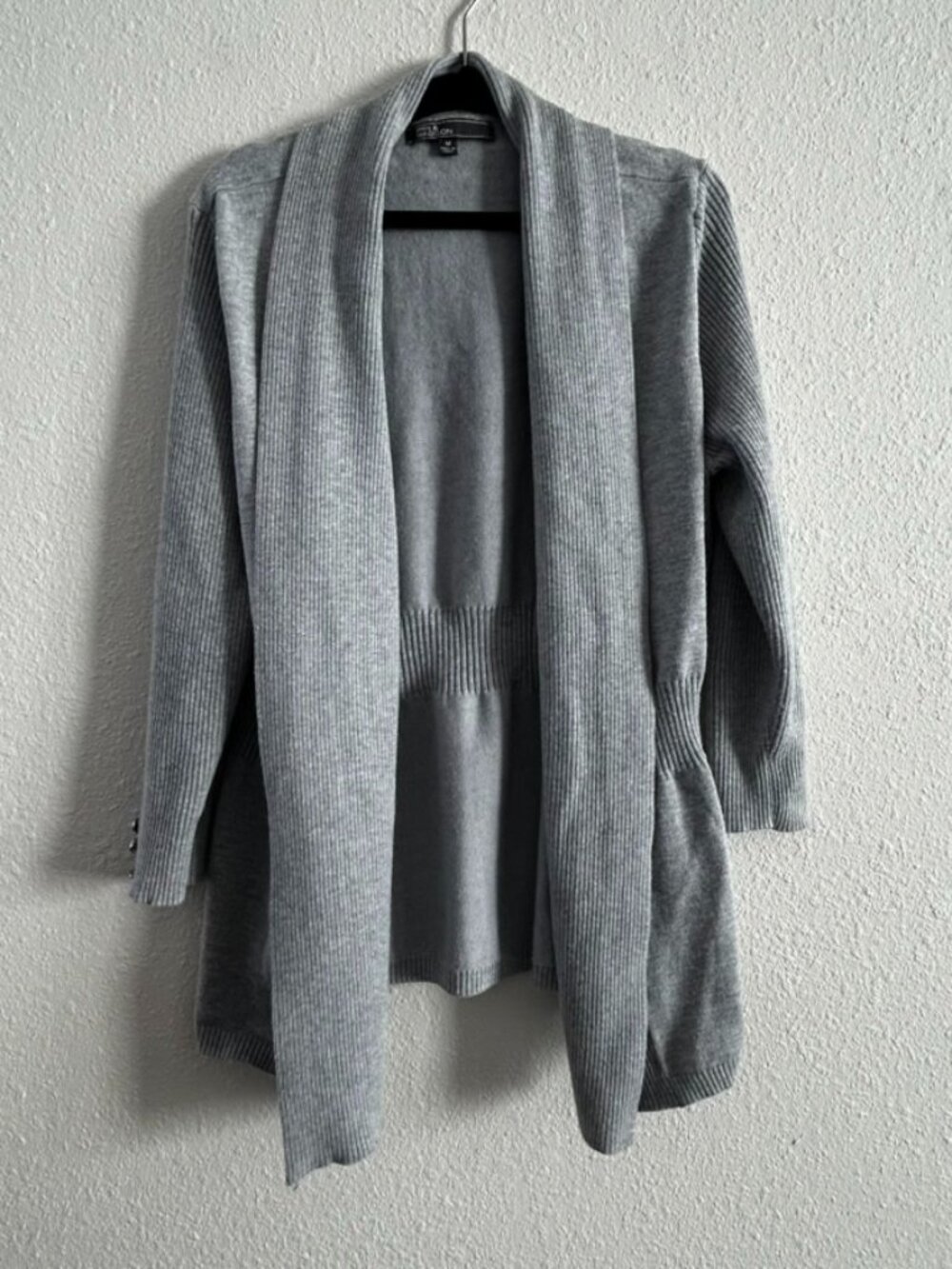 89th & Madison Medium Grey Cardigan Sweater